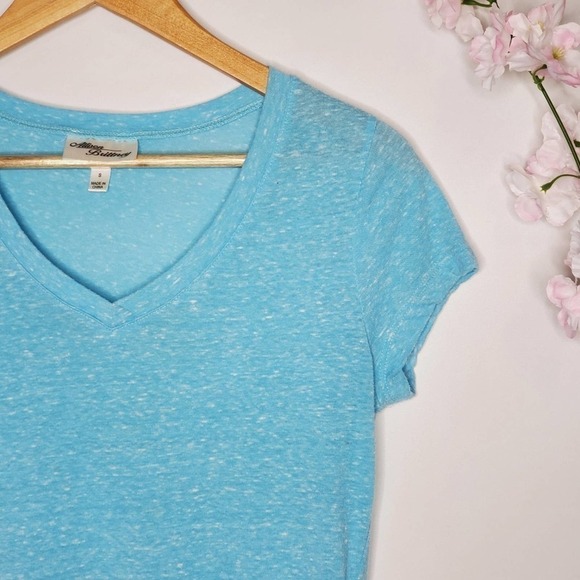 Allison Brittney V Neck Top Heathered Sz S - Picture 2 of 8